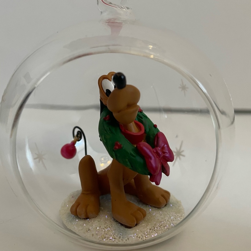 RARE 2016 DISNEY STORE PLUTO GLASS SKETCHBOOK ORNAMENT